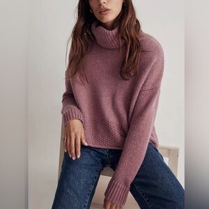 Madewell Sadler Cropped Turtleneck Sweater